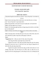 Phiếu học tập đọc  hiểu môn ngữ văn 9 học kì 1 