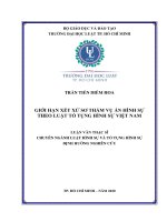 Giới hạn xét xử sơ thẩm vụ án hình sự theo luật tố tụng hình sự việt nam 