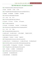 Đề thi thử THPT môn Hóa Học 2021 Thi học kỳ 1 sở GDĐT An Giang -