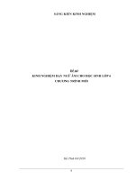 SKKN kinh nghiệm dạy ngữ âm cho học sinh lớp 6 chương trình mới 