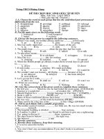 §ò thi chuyªn ®ò n©ng cao m«n tiõng anh tr​­êng thcs ho»ng giang §ò thi chän häc sinh giái cêp huyön m«n anh v¨n líp 9 thcs thêi gian lµm bµi 150 phót i a choose the word in each group that has t