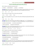 Đề thi thử THPT môn Hóa Học 2021 Thi TN chuyên Quốc học Huế (Lần 1) -