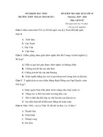 Đề thi học kì 2 môn Lịch sử lớp 10 năm 2019-2020 có đáp án – Trường THPT Thuận Thành Số 1