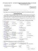 Đề thi tốt nghiệp THPT Quốc Gia môn Tiếng Pháp hệ 3 năm 2006-2007 lần 2 mã đề 234