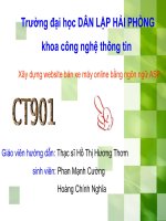 slide 1 trường đại học dân lập hải phòng khoa công nghệ thông tin xây dựng website bán xe máy online bằng ngôn ngữ asp giáo viên hướng dẫn thạc sĩ hồ thị hương thơm sinh viên phan mạnh cường hoàng chí