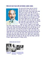 tiểu sử chủ tịch hồ chí minh 1890 1969 tiểu sử chủ tịch hồ chí minh 1890 1969 chủ tịch hồ chí minh tên lúc nhỏ là nguyễn sinh cung tên khi đi học là nguyễn tất thành trong nhiều năm hoạt động c