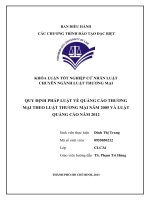 Quy định pháp luật về quảng cáo thương mại theo luật thương mại 2005 và luật quảng cáo năm 2012 