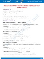 Phương pháp viết phương trình tiếp tuyến của đồ thị hàm số