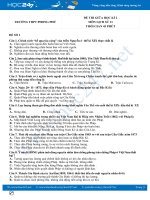 Bộ 5 đề thi giữa HK2 môn Lịch Sử 11 năm 2021 có đáp án Trường THPT Phong Phú