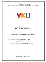 ĐỒ ÁN CƠ SỞ 2ĐỀ TÀI: XÂY DỰNG WEBSITE THỜI TRANG