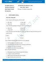 Đề thi học kì 2 môn GDCD lớp 6 năm 2017 - Trường THCS & THPT Bình Phong Thạnh