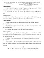 Đề thi chọn HSG môn Sử lớp 10 năm 2020 - 2021 THPT Đồng Đậu có đáp án chi tiết | Lịch sử, Lớp 10 - Ôn Luyện