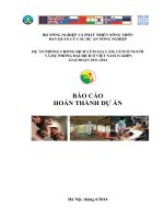 DỰ ÁN PHONG CHỐNG DỊCH CÚM GIA CẦM, CÚM Ở NGƯỜI VÀ DỰ PHÒNG ĐẠI DỊCH Ở VIỆT NAM (VAHIP) GIAI ĐOẠN 2011-2014 BÁO CÁO HOÀN THÀNH DỰ ÁN