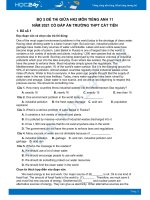 Bộ 5 đề thi giữa HK2 môn Tiếng Anh 11 có đáp án năm 2021 Trường THPT Cát Tiên