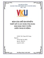 BÁO CÁO: ĐỒ ÁN CƠ SỞ THIẾT KẾ VÀ XÂY DỰNG ỨNG DỤNG BÁN HÀNG TRỰC TUYẾN (ĐIỆN THOẠI DI DỘNG)