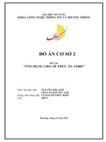 ĐẠI HỌC ĐÀ NẴNGKHOA CÔNG NGHỆ THÔNG TIN VÀ TRUYỀN THÔNGĐỒ ÁN CƠ SỞ 2 ĐỀ TÀI:“ỨNG DỤNG CHIA SẺ THỨC ĂN- FORE”