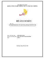 ĐỒ ÁN CƠ SỞ 5ĐỀ TÀI:Xây dựng thuật toán xử lý pixel trong chương trình xử lý ảnh