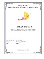 ĐẠI HỌC ĐÀ NẴNG KHOA CÔNG NGHỆ THÔNG TIN VÀ TRUYỀN THÔNG ĐỒ ÁN CƠ SỞ ĐỀ TÀI: NHẬN DẠNG CẢM XÚC
