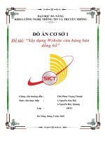 ĐẠI HỌC ĐÀ NẴNGKHOA CÔNG NGHỆ THÔNG TIN VÀ TRUYỀN THÔNG ĐỒ ÁN CƠ SỞ 1Đề tài: “Xây dựng Website cửa hàng bán đồng hồ”