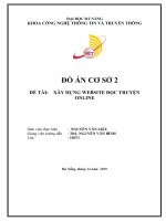 ĐẠI HỌC ĐÀ NẴNG KHOA CÔNG NGHỆ THÔNG TIN VÀ TRUYỀN THÔNG ĐỒ ÁN CƠ SỞ ĐỀ TÀI: XÂY DỰNG WEBSITE ĐỌC TRUYỆN ONLINE