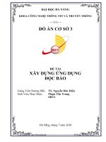 ĐỒ ÁN CƠ SỞ ĐỀ TÀI XÂY DỰNG ỨNG DỤNG ĐỌC BÁO