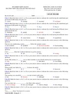 6 Đề kiểm tra 1 tiết môn Tiếng Anh lớp 10 cơ bản năm 2019 THPT chuyên Huỳnh Mẫn Đạt có đáp án chi tiết - Lần 1 | Tiếng Anh, Lớp 10 - Ôn Luyện