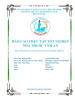 BÁO CÁO THỰC TẬP TỐT NGHIỆP NHÀ THUỐC TÂM AN