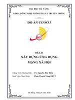 ĐẠI HỌC ĐÀ NẴNG KHOA CÔNG NGHỆ THÔNG TIN VÀ TRUYỀN THÔNG  ĐỒ ÁN CƠ SỞ ĐỀ TÀI XÂY DỰNG ỨNG DỤNG MẠNG XÃ HỘI