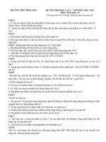 Đề thi chọn HSG môn Sinh lớp 10 năm 2020 - 2021 THPT Đồng Đậu có đáp án chi tiết | Sinh học, Lớp 10 - Ôn Luyện