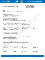 Bộ 5 đề thi giữa HK2 môn Hóa học 10 năm 2021 có đáp án Trường THPT Huỳnh Văn Nghệ