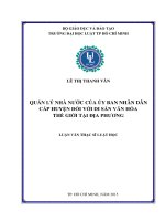 Quản lý nhà nước của ủy ban nhân dân cấp huyện đối với di sản văn hóa thế giới tại địa phương 