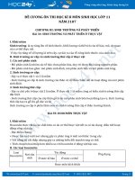 Đề cương ôn thi học kì 2 môn Sinh học lớp 11 năm 2017