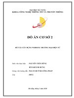 ĐẠI HỌC ĐÀ NẴNGKHOA CÔNG NGHỆ THÔNG TIN VÀ TRUYỀN THÔNGĐỒ ÁN CƠ SỞ 2 ĐỀ TÀI: XÂY DỰNG WEBSITE THƯƠNG MẠI ĐIỆN TỬ