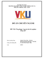 ĐẠI HỌC CÔNG NGHỆ THÔNG TIN VÀ TRUYỀN THÔNG VIỆT - HÀN ĐỒ ÁN CHUYÊN NGÀNH ĐỀ TÀI: Ứng dụng “App ôn thi trắc nghiệm tiếng anh”