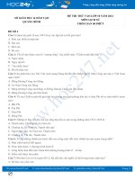 Bộ 5 đề thi thử vào lớp 10 môn Lịch Sử năm 2021 có đáp án Sở GD&ĐT Quảng Bình