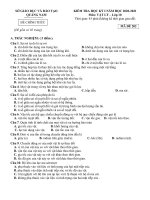 Đề kiểm tra học kì 1 môn Vật lý lớp 10 năm 2020 - 2021 sở Quảng Nam chi tiết - Mã đề 202 | Vật Lý, Lớp 10 - Ôn Luyện