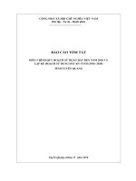 BÁO CÁO TÓM TẮT ĐIỀU CHỈNH QUY HOẠCH SỬ DỤNG ĐẤT ĐẾN NĂM 2020 VÀ LẬP KẾ HOẠCH SỬ DỤNG ĐẤT KỲ CUỐI (2016- 2020) TỈNH TUYÊN QUANG