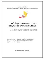 Ồ ÁN CƠ SỞ 1/BÁO CÁOTHỰC TẬP DOANH NGHIỆPĐỀ TÀI: XÂY DỰNG WEBSITE BÁN SÁCH