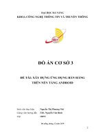 ĐỒ ÁN CƠ SỞ 3 ĐỀ TÀI: XÂY DỰNG ỨNG DỤNG BÁN HÀNGTRÊN NỀN TẢNG ANDROID