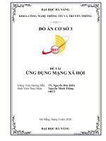 ĐẠI HỌC ĐÀ NẴNG KHOA CÔNG NGHỆ THÔNG TIN VÀ TRUYỀN THÔNG ĐỒ ÁN CƠ SỞ ĐỀ TÀI ỨNG DỤNG MẠNG XÃ HỘI