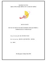 ĐỒ ÁN CƠ SỞ 3ĐỀ TÀI: XÂY DỰNG ỨNG DỤNG DI ĐỘNG XEM, ĐẶT PHÒNG +WEBSITE QUẢN LÝ KHÁCH SẠN