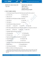 Đề thi học kì 2 môn Lịch sử lớp 7 năm 2016 - Trường THCS Đạ Tồn