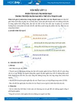 Phân tích giá trị nhân đạo trong truyện ngắn Hai đứa trẻ của Thạch Lam