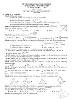 Đề thi thử học kì 1 môn Toán lớp 11 năm 2019 - 2020 chọn lọc - Đề số 3 | Toán học, Lớp 11 - Ôn Luyện