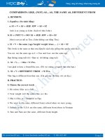 Một số cấu trúc so sánh bằng trong tiếng Anh