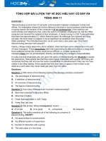 90 bài tập đọc hiểu có đáp án Tiếng Anh 11 - Phần 1