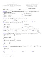 4 Đề kiểm tra 1 tiết môn Toán lớp 12 chuyên năm 2018 THPT chuyên Huỳnh Mẫn Đạt có đáp án chi tiết - Lần 2 | Toán học, Lớp 12 - Ôn Luyện