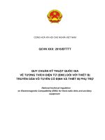 QUY CHUẨN KỸ THUẬT QUỐC GIA VỀ TƯƠNG THÍCH ĐIỆN TỪ (EMC) ĐỐI VỚI THIẾT BỊTRUYỀN DẪN VÔ TUYẾN CỐ ĐỊNH VÀ THIẾT BỊ PHỤ TRỢ