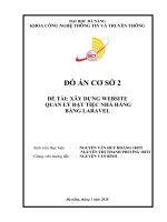 ĐẠI HỌC ĐÀ NẴNGKHOA CÔNG NGHỆ THÔNG TIN VÀ TRUYỀN THÔNGĐỒ ÁN CƠ SỞ 2ĐỀ TÀI: XÂY DỰNG WEBSITE QUẢN LÝ ĐẶT TIỆC NHÀ HÀNG BẰNG LARAVEL