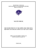 Một số biện pháp xử lý việc không thực hiện đúng hợp đồng  so sánh giữa pháp luật việt nam và pháp  so sanh giua phap luat viet nam va phap 